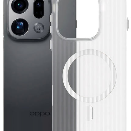 Kapa Wave Magnetic Frosted Grip Back Cover for Oppo Find X9 | [MagSafe Compatible] Wireless charging, Slim, Metal Buttons Matte Finish Back Case (White)