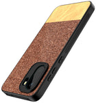 Kapa Soft Fabric & Leather Hybrid Protective Back Cover for OnePlus 15R | Shockproof Slim Hard Anti Slip Back Case (Brown)