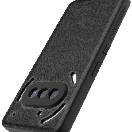 Kapa Tux Leather Back Cover for Nothing Phone 3A 5G | Slim Shockproof Camera Protection Bumper Case (Black)