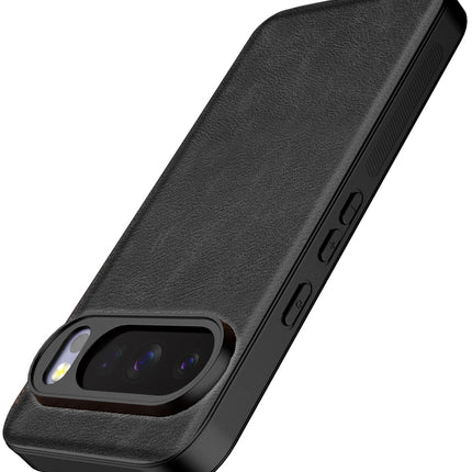 Kapa Tux Leather Back Cover for Google Pixel 10 PRO | Slim Shockproof Camera Protection Bumper Case (Black)