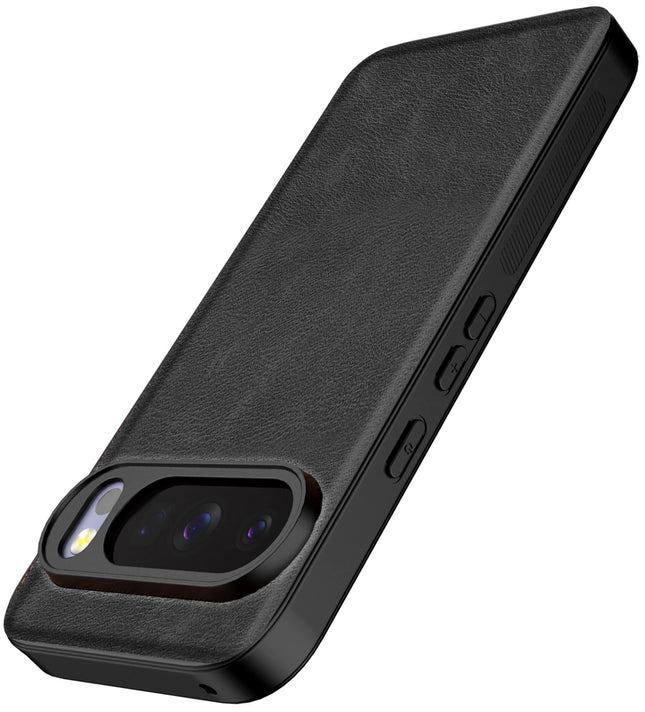 Kapa Tux Leather Back Cover for Google Pixel 10 PRO | Slim Shockproof Camera Protection Bumper Case (Black)