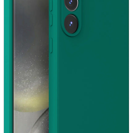 Kapa Matte Protective Lens Flexible Back Cover for Samsung Galaxy S25 | Slim Silicone with Soft Lining Shockproof Full Body Bumper Case (Green)