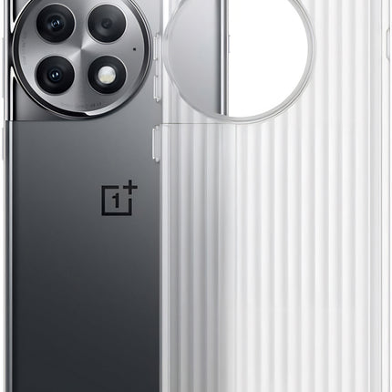 Kapa Wave Frosted Grip Back Cover for OnePlus 12R | Ultra Slim [With Metal Buttons] Matte Finish Back Case (White)