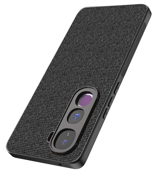 Kapa Soft Full Fabric Protective Back Case Cover for Vivo Y400 Pro 5G | Shockproof Slim Hard Anti Slip Back Case (Black)