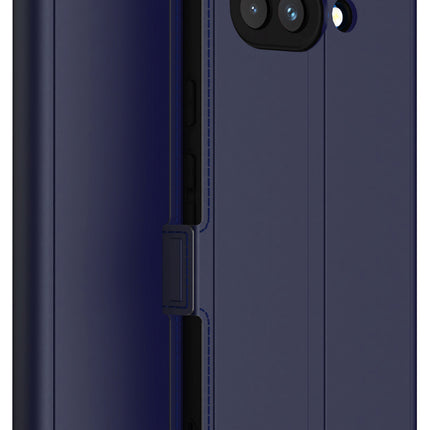 Kapa Noble Slim Magnetic Leather Flip Case Cover for Google Pixel 9A | Card Holder Stand Flip Wallet Case (Blue) - Mobizang