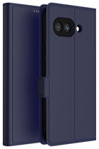 Kapa Noble Slim Magnetic Leather Flip Case Cover for Google Pixel 9A | Card Holder Stand Flip Wallet Case (Blue) - Mobizang
