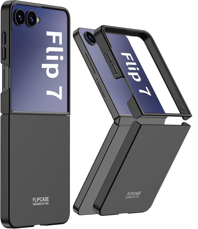 Kapa Ultra Thin Back Case for Samsung Galaxy Flip7 / Z Flip 7 | Full Body Protection Hard Back Cover (Black)