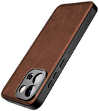 Kapa Tux Leather Back Cover for OnePlus 13S | Slim Shockproof Camera Protection Bumper Case (Brown)
