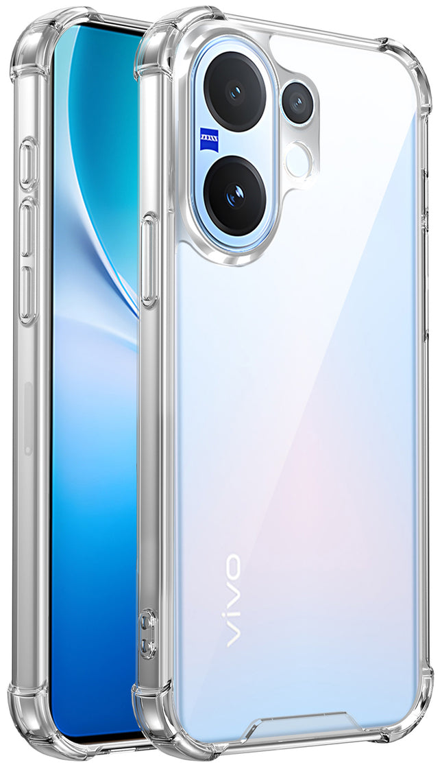 Kapa Airbag Armor Back Cover for Vivo V60 / V60e / Vivo T4 Pro 5G | Clear Slim Shockproof [Military Grade Protection] Hybrid Bumper Case (Clear)