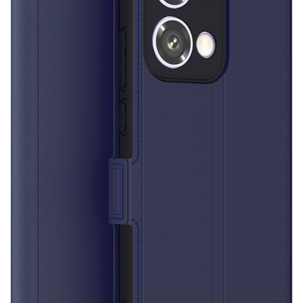 Kapa Noble Slim Magnetic Leather Flip Case Cover for Oppo Reno 13 | Card Holder Stand Flip Wallet Case (Blue)
