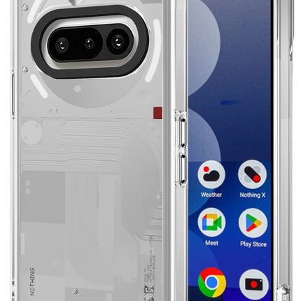 Kapa Warrior Acrylic Clear Back Cover For Nothing Phone 3A 5G | Slim Shockproof [Military Grade Protection] Hybrid Bumper Case (Clear Sides)