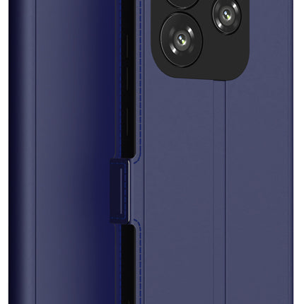 Kapa Noble Slim Magnetic Leather Flip Case Cover for Redmi Note 14 (5G) | Card Holder Stand Flip Wallet Case (Blue)