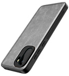 Kapa Tux Leather Back Cover for OnePlus 15R | Slim Shockproof Camera Protection Bumper Case (Grey)