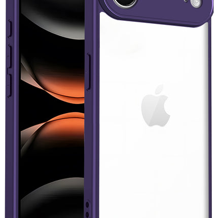Kapa Hawkeye Clear Slim Tough Back Cover for Apple iPhone 17 Air | Camera Lens Protector Anti Yellow Shockproof Clear Hybrid Case Cover (Purple)