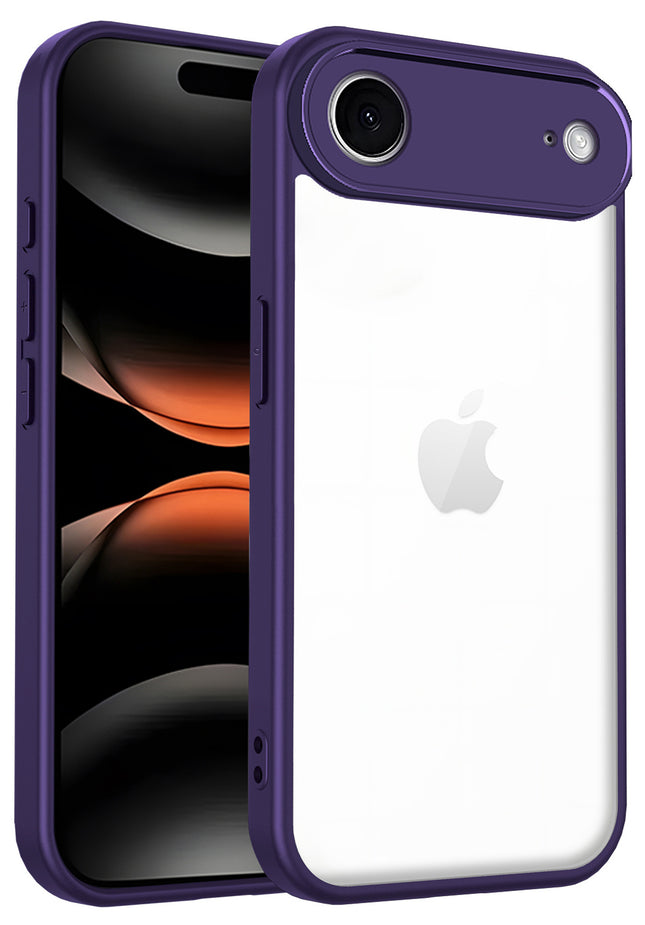 Kapa Hawkeye Clear Slim Tough Back Cover for Apple iPhone 17 Air | Camera Lens Protector Anti Yellow Shockproof Clear Hybrid Case Cover (Purple)
