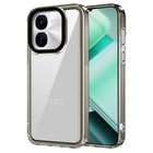 Kapa Warrior Acrylic Clear Back Cover For IQOO Z9X | Slim Shockproof [Military Grade Protection] Hybrid Bumper Case (Grey Sides)
