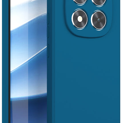 Kapa Matte Protective Lens Flexible Back Cover for Redmi Note 14 Pro (5G) | Slim Silicone with Soft Lining Shockproof Full Body Bumper Case (Blue)
