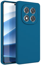 Kapa Matte Protective Lens Flexible Back Cover for Redmi Note 14 Pro (5G) | Slim Silicone with Soft Lining Shockproof Full Body Bumper Case (Blue)