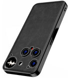 Kapa Tux Leather Back Cover for Nothing Phone 3 5G | Slim Shockproof Camera Protection Bumper Case (Black)