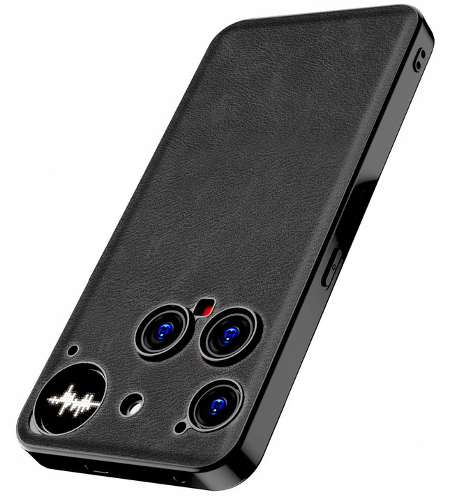 Kapa Tux Leather Back Cover for Nothing Phone 3 5G | Slim Shockproof Camera Protection Bumper Case (Black)