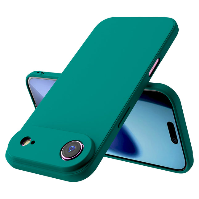 Kapa Matte Protective Lens Flexible Back Cover for Apple iPhone 17 Air | Slim Silicone with Soft Lining Shockproof Full Body Bumper Case (Green)