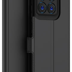 Kapa Noble Slim Magnetic Leather Flip Case Cover for Moto Edge 60 Pro | Card Holder Stand Flip Wallet Case (Black) - Mobizang