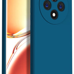 Kapa Matte Protective Lens Flexible Back Cover for Oppo F27 Pro / Oppo F27 Pro Plus | Slim Silicone with Soft Lining Shockproof Full Body Bumper Case (Blue) - Mobizang