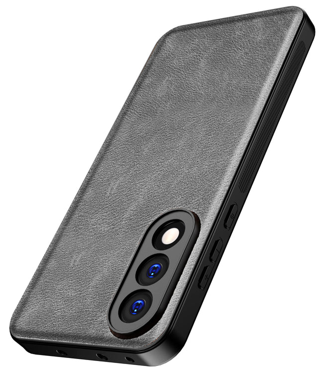 Kapa Tux Leather Back Cover for OnePlus Nord 5 | Slim Shockproof Camera Protection Bumper Case (Grey)