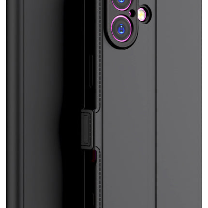 Kapa Noble Slim Magnetic Leather Flip Case Cover for Apple iPhone 17 | Card Holder Stand Flip Wallet Case (Black) - Mobizang