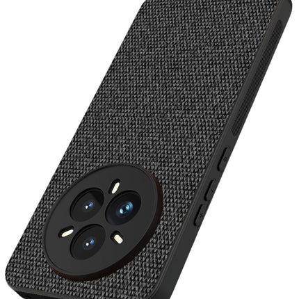 Kapa Soft Full Fabric Protective Back Case Cover for Realme 14 Pro 5G | Shockproof Slim Hard Anti Slip Back Case (Black) - Mobizang