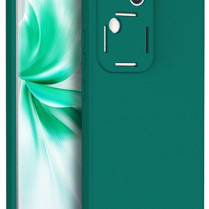 Kapa Matte Protective Lens Flexible Back Cover for Vivo V30 (5G) | Slim Silicone with Soft Lining Shockproof Full Body Bumper Case (Green)