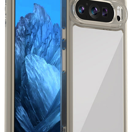 Kapa Unicorn Acrylic Clear Back Cover For Pixel 9 PRO | Slim Shockproof [Military Grade Protection] Hybrid Bumper Case (Grey Sides)