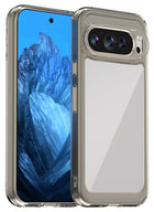 Kapa Unicorn Acrylic Clear Back Cover For Pixel 9 PRO | Slim Shockproof [Military Grade Protection] Hybrid Bumper Case (Grey Sides)