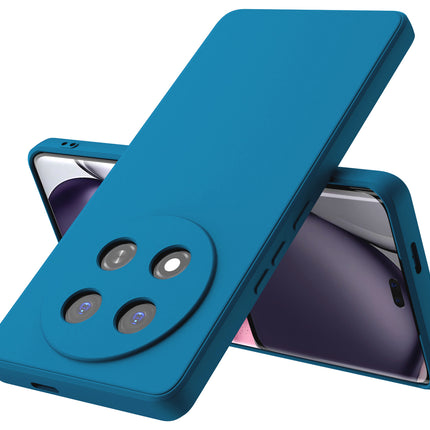 Kapa Matte Protective Lens Flexible Back Cover for Honor X9C 5G | Slim Silicone with Soft Lining Shockproof Full Body Bumper Case (Blue)