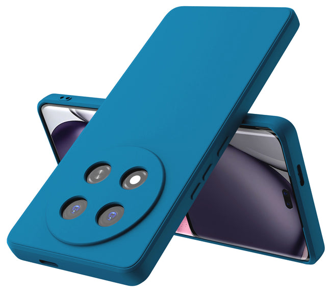 Kapa Matte Protective Lens Flexible Back Cover for Honor X9C 5G | Slim Silicone with Soft Lining Shockproof Full Body Bumper Case (Blue)
