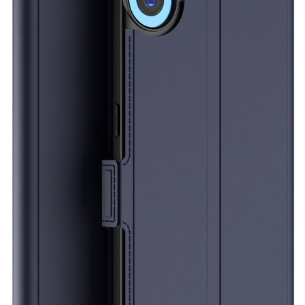 Kapa Noble Slim Magnetic Leather Flip Case Cover for Nothing CMF Phone 1 | Card Holder Stand Flip Wallet Case (Blue)