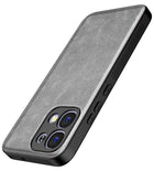 Kapa Tux Leather Back Cover for Oppo F31 5G | Slim Shockproof Camera Protection Bumper Case (Grey) - Mobizang