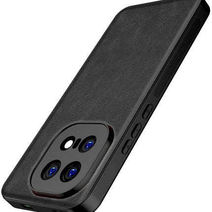 Kapa Tux Leather Back Cover for IQOO 15 5G | Slim Shockproof Camera Protection Bumper Case (Black)
