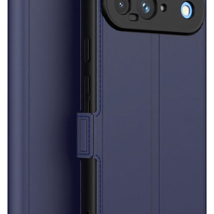 Kapa Noble Slim Magnetic Leather Flip Case Cover for Google Pixel 9 | Card Holder Stand Flip Wallet Case (Blue) - Mobizang