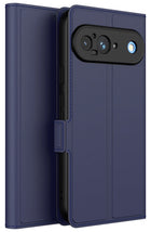 Kapa Noble Slim Magnetic Leather Flip Case Cover for Google Pixel 9 | Card Holder Stand Flip Wallet Case (Blue) - Mobizang