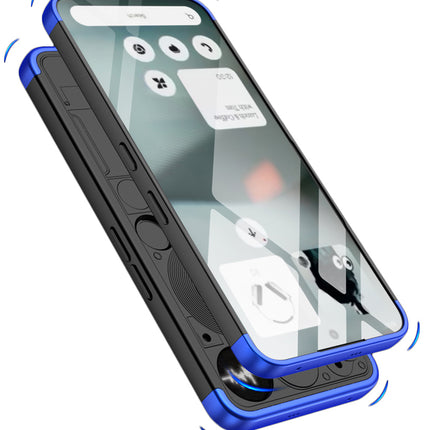 Kapa Double Dip Full 360 Protection Back Case Cover for Nothing Phone 3 5G (Blue,Black)