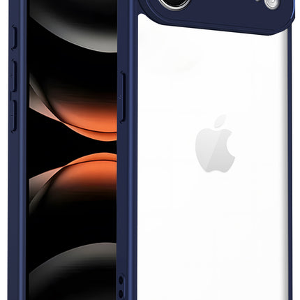 Kapa Hawkeye Clear Slim Tough Back Cover for Apple iPhone 17 Air | Camera Lens Protector Anti Yellow Shockproof Clear Hybrid Case Cover (Blue)