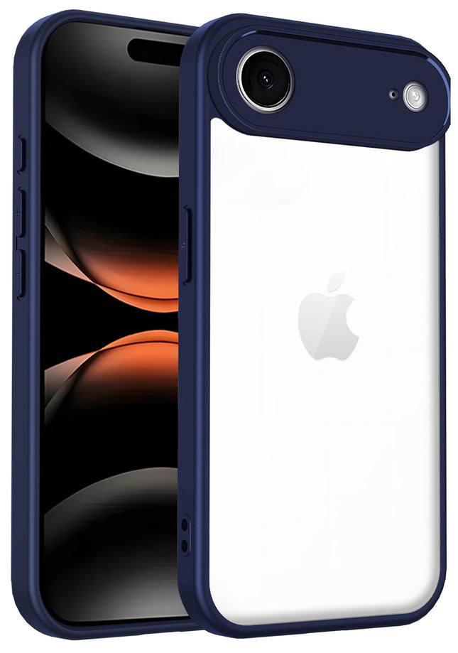 Kapa Hawkeye Clear Slim Tough Back Cover for Apple iPhone 17 Air | Camera Lens Protector Anti Yellow Shockproof Clear Hybrid Case Cover (Blue)