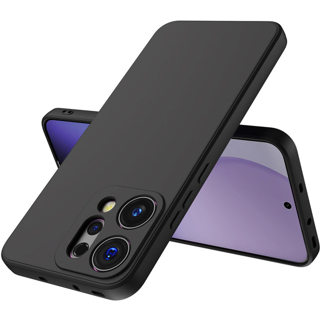 Kapa Matte Protective Lens Flexible Back Cover for Oppo Reno 14 Pro 5G | Slim Silicone with Soft Lining Shockproof Full Body Bumper Case (Black)