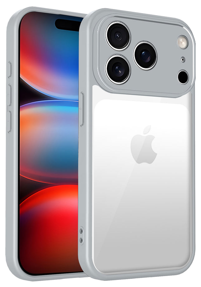 Kapa Hawkeye Clear Slim Tough Back Cover for Apple iPhone 17 Pro Max | Camera Lens Protector Anti Yellow Shockproof Clear Hybrid Case Cover (Grey)