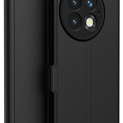 Kapa Noble Slim Magnetic Leather Flip Case Cover for OnePlus 13 | Card Holder Stand Flip Wallet Case (Black)