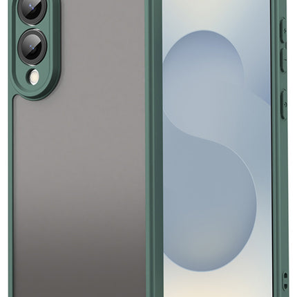 Kapa Shield Frosted Acrylic Back Cover for Samsung Galaxy S25 Edge| Hard Slim Inbuilt Camera Lens Cover Protection Shock Proof Bumper Case (Green)