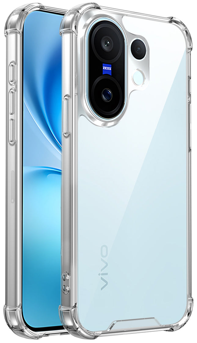 Kapa Airbag Armor Back Cover for Vivo X200 FE 5G | Clear Slim Shockproof [Military Grade Protection] Hybrid Bumper Case (Clear)