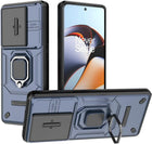 Kapa Armor Slider Back Cover for OnePlus 11R | Inbuilt Ring + Camera Slider Shockproof Lens Protection Bumper Back Case (Blue)