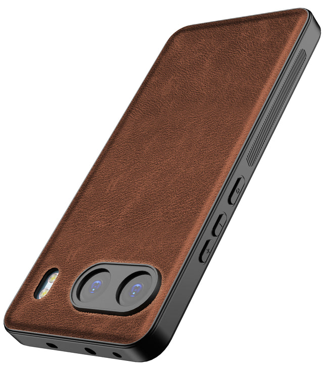 Kapa Tux Leather Back Cover for OnePlus Nord 4 | Slim Shockproof Camera Protection Bumper Case (Brown) - Mobizang